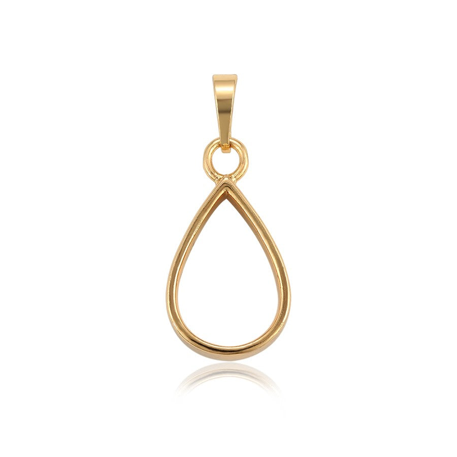 Harma minimal 18k gold plated droplet teardrop necklace 18k gold plated hypoallergenic and waterproof