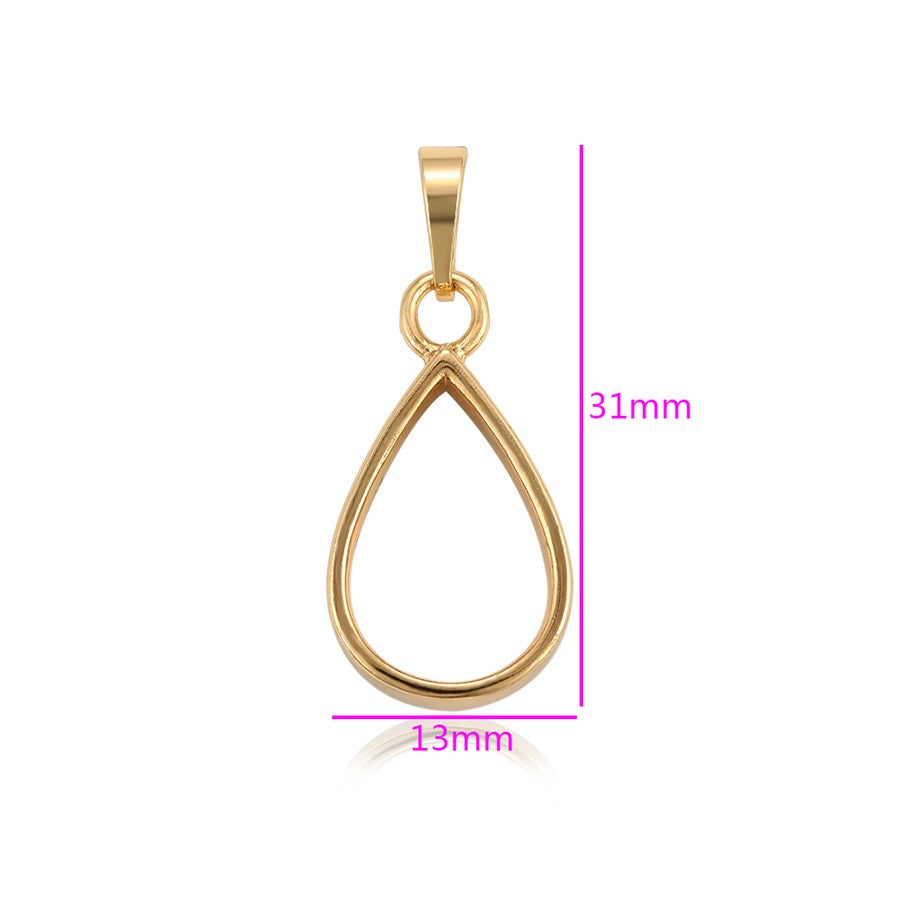 Harma minimal 18k gold plated droplet teardrop necklace 18k gold plated hypoallergenic and waterproof
