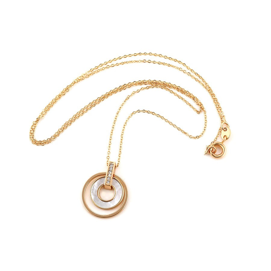Harma Jewelry 18k gold plated Tasteful Pearl Halo Necklace
