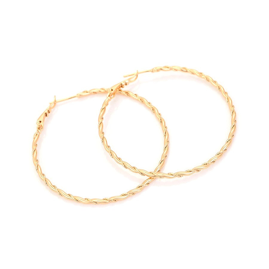 Harma Jewelry 18k gold plated Essential Twist Garland Hoop Earrings