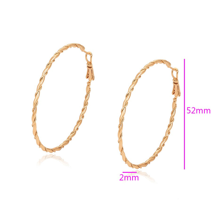 Harma Jewelry 18k gold plated Essential Twist Garland Hoop Earrings