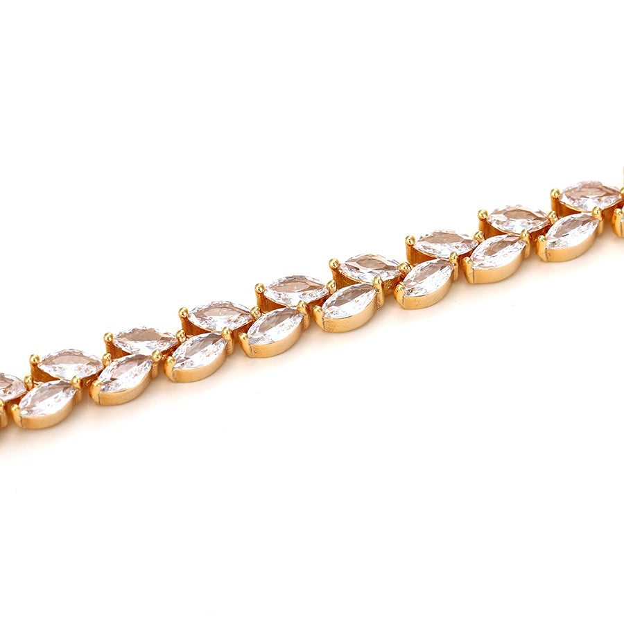 harma jewelry divine collection 18k gold plated Magnolia Gold Tennis Bracelet