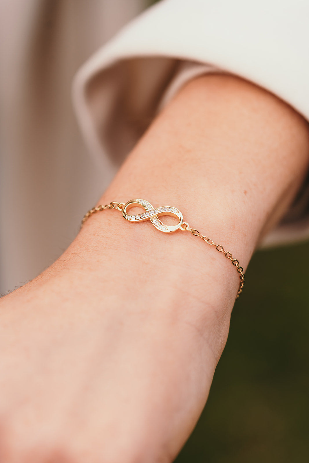 Harma Timeless Sparkling Infinity Bracelet gold plated 