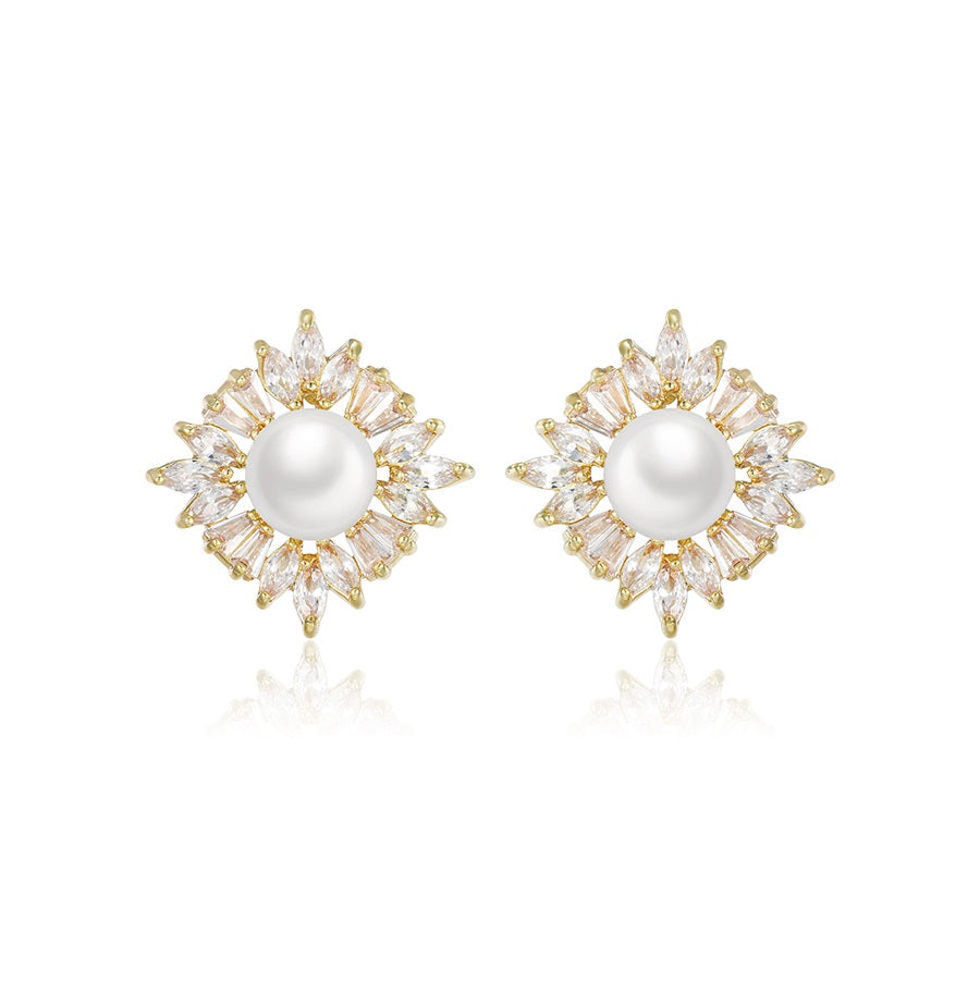 harma golsd plated Solstice Radiance Stud Earrings