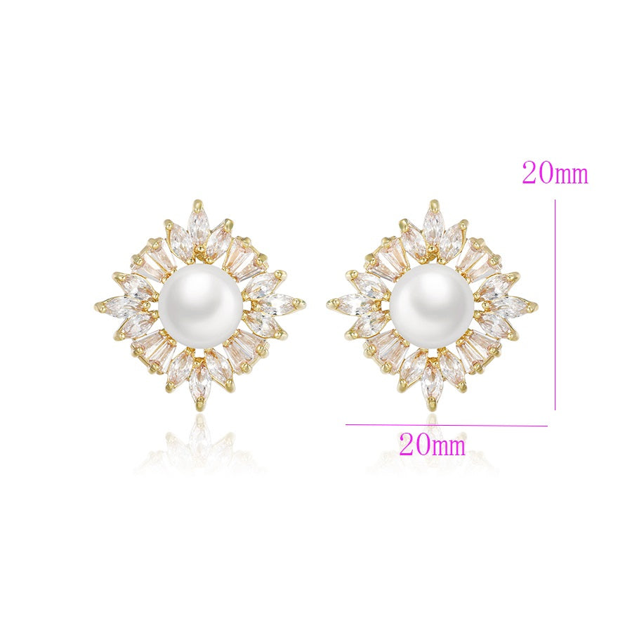 harma gold plated Solstice Radiance Stud Earrings