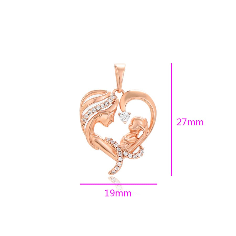 Harma Rose Gold plated Wholehearted Mom & Baby Necklace