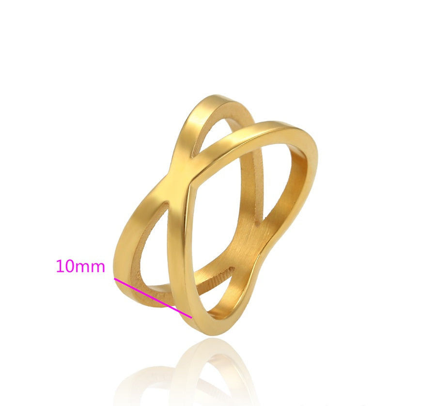 Harma jewelry divine collection 24k gold plated Enchanted Supernova Criss Cross Ring