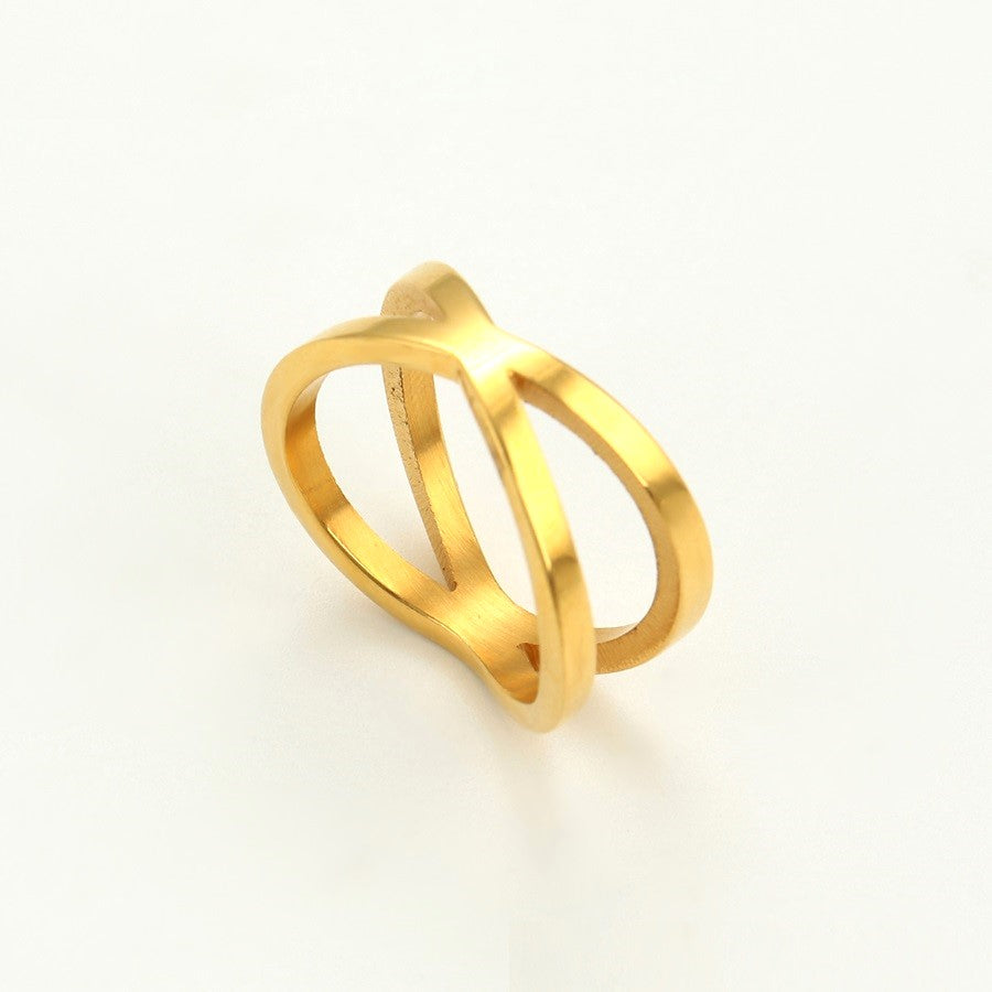 Harma jewelry divine collection 24k gold plated Enchanted Supernova Criss Cross Ring