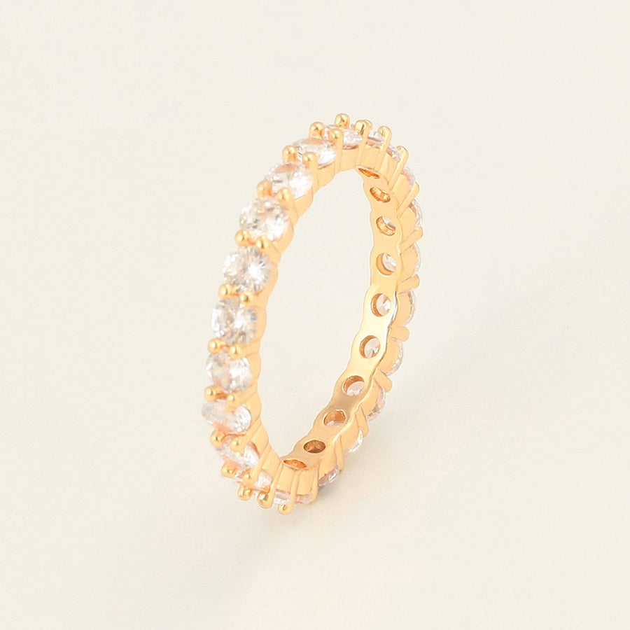 Harma Jewelry divine collection 18k gold plated Gold Brilliant Eternity Band