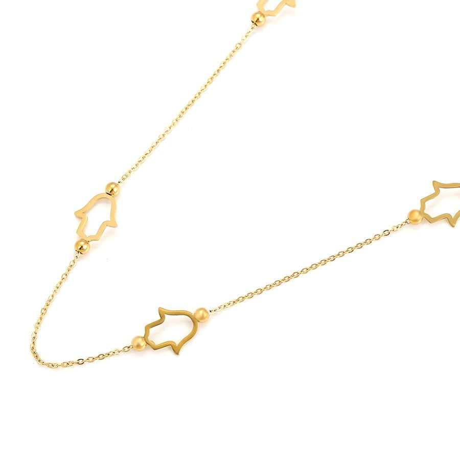 Harma jewelry 14k gold plated Heavenly Hand of Fatima Necklace