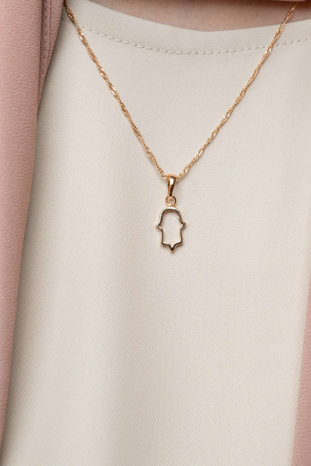 Minimalist Hand of Fatima Necklace - HARMA